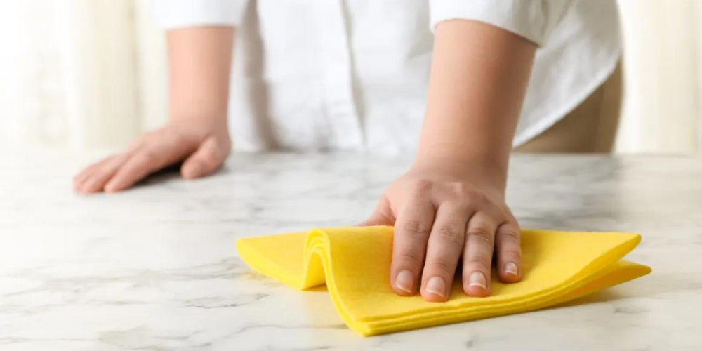 how to clean marble table