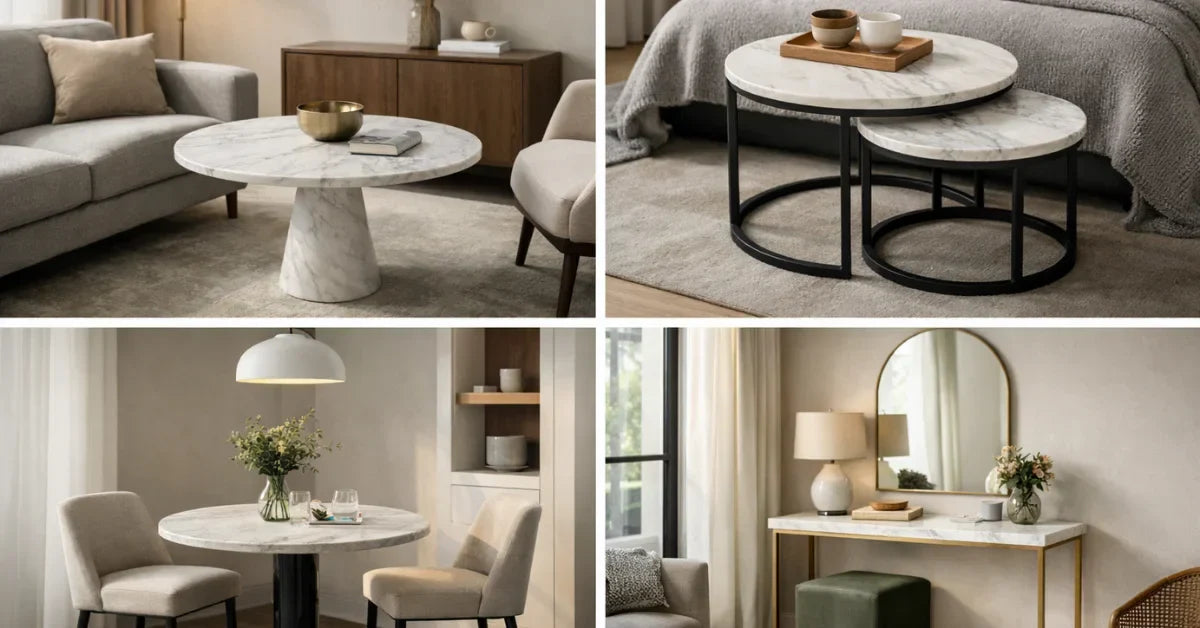 Marble Furniture for Small Spaces: Smart Design Without Compromise