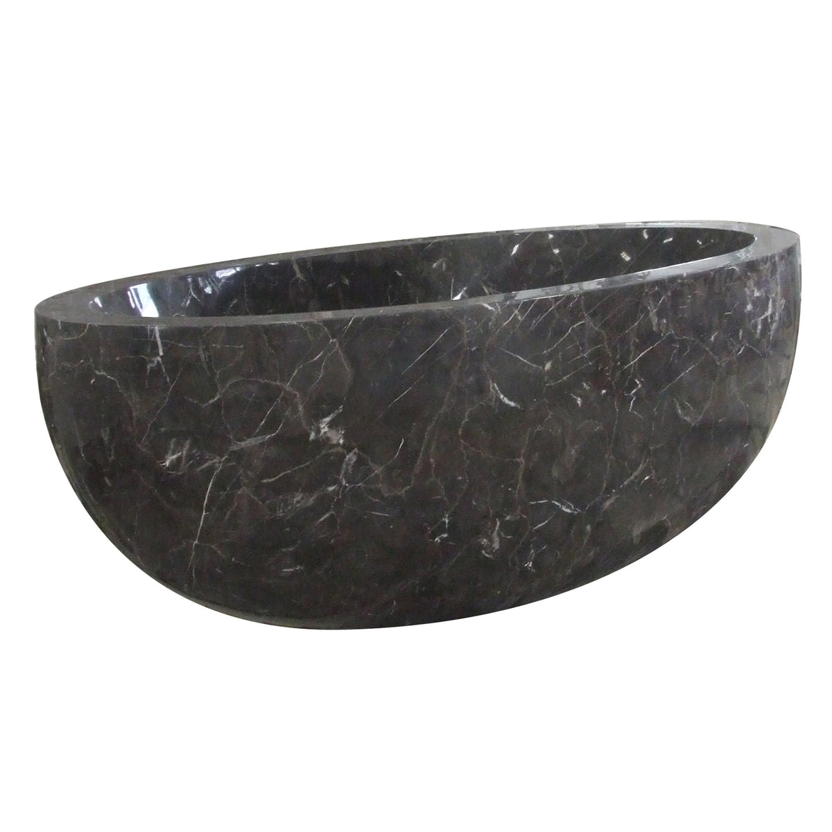 Norelle Dark Emperador Marble bathtub, studio three-quarter visualization