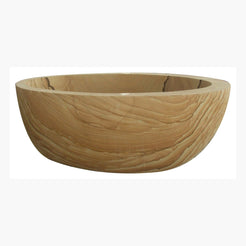 Navira Natural Sandstone bathtub, studio front-view visualization