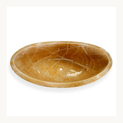 Yuna Honey Onyx bathtub, top studio visualization showing the oval soaking interior