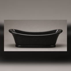 Vallora Absolute Black Granite bathtub, full side profile