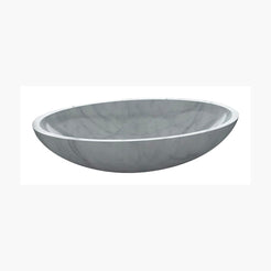 Lysara Carrara White Marble bathtub, studio top interior and drain visualization