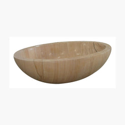 Lysara Natural Sandstone bathtub, studio interior stone detail visualization