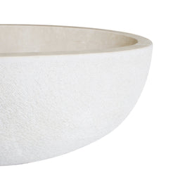 Evania bathtub in Crema Marfil Extra Marble, natural stone surface detail