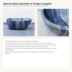 Azura Blue Quartzite bathtub detail and custom project support