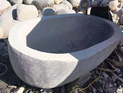 Natural stone granite bathtub interior shaping process reference
