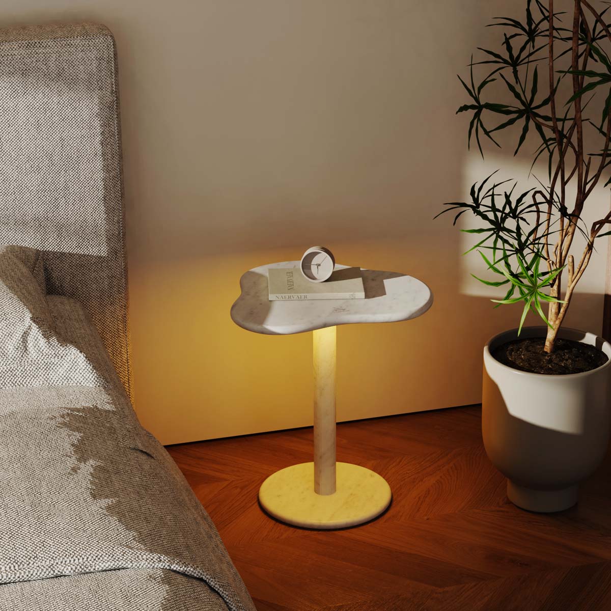 Chargeur Sans Fil Longue Distance Style Marbre Invisible - Meuble De Bureau, Générique, Neuf