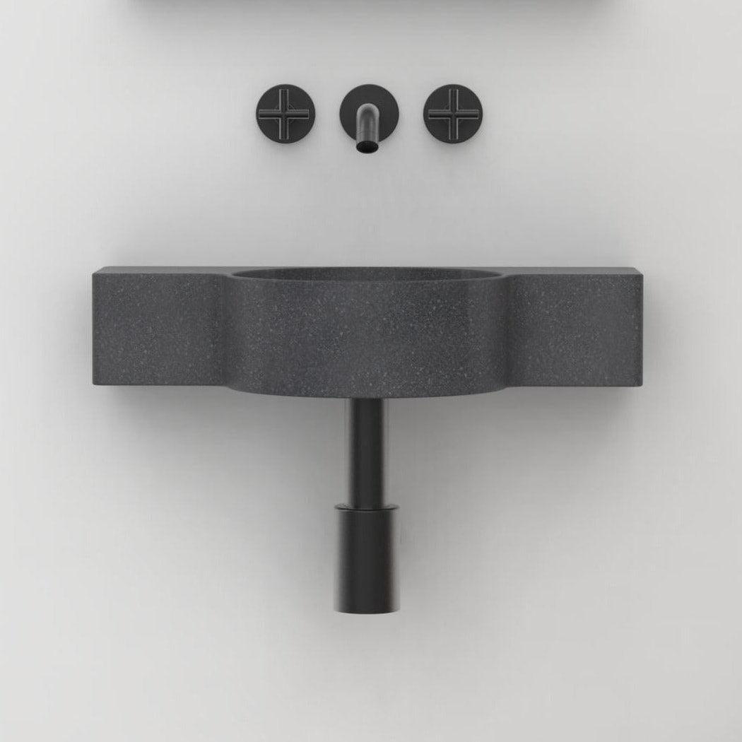 Tilda Neroco Granite Wall-Mounted Sink — front or elevated bathroom view showing the basin profile
