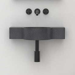 Tilda Neroco Granite Wall-Mounted Sink — front or elevated bathroom view showing the basin profile