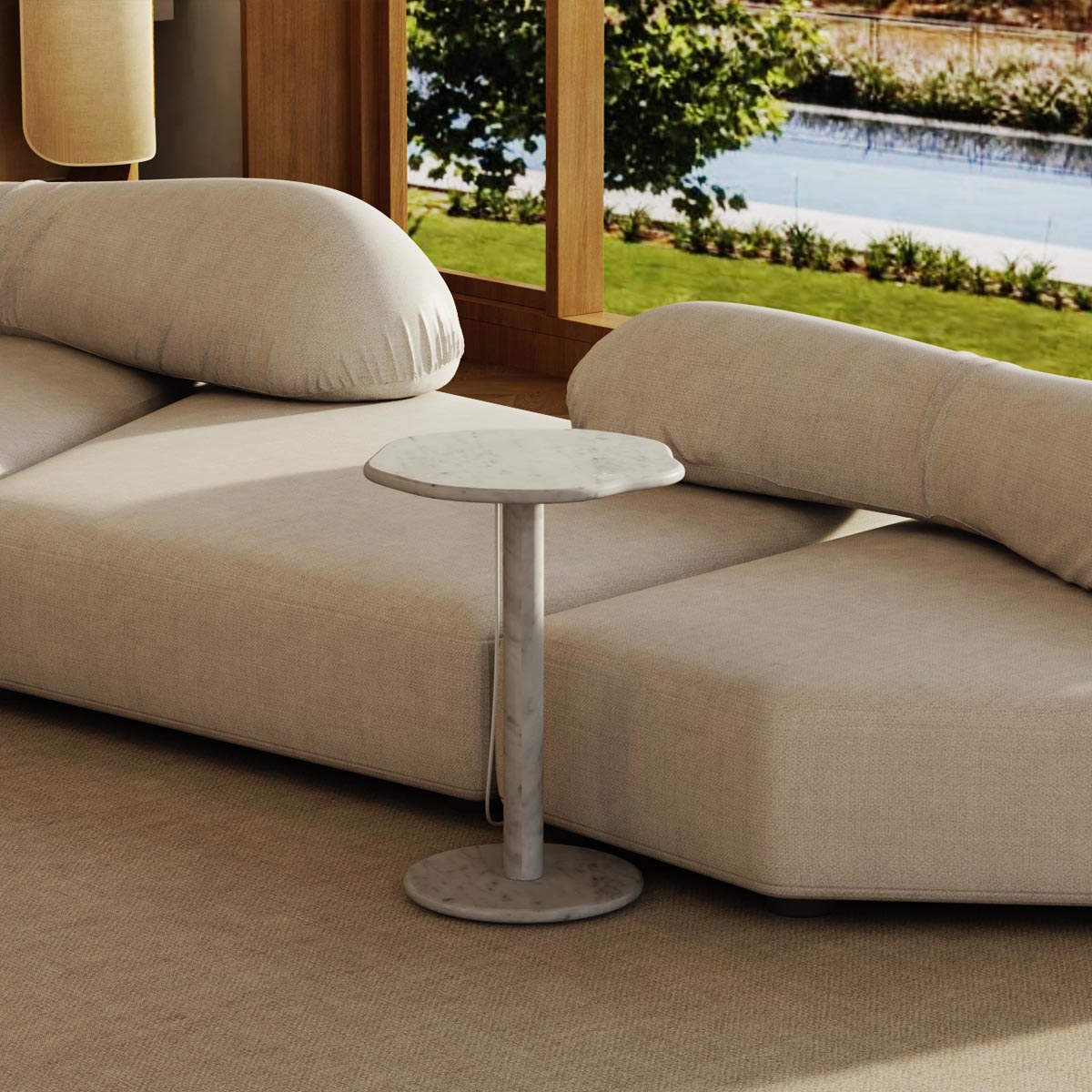 SunAura Marble  Side table for Living Rooms