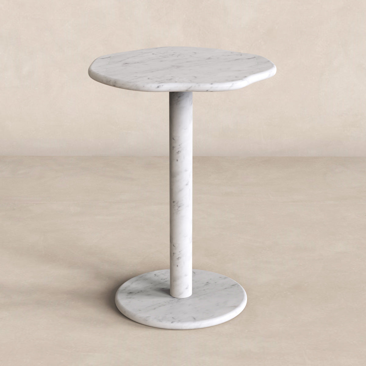 SunAura Marble Bedside - White Carrara