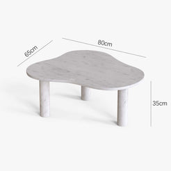 OIXDESIGN, CloudDream Big Coffee Table, Italian Carrara Marble, Dimension Diagram