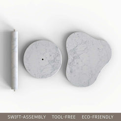 OIXDESIGN, Italian Carrara Marble , CloudDream Side Table Parts Photo