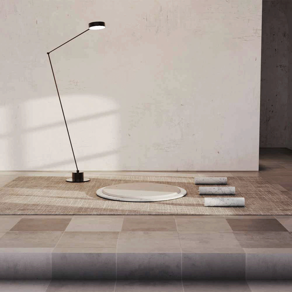 OIXDESIGN, RoundHaven Coffee Table, Italian Carrara Marble, Assembly GIF, For Homepage
