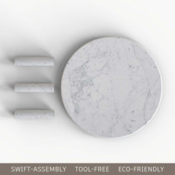 OIXDESIGN, Italian Carrara Marble, RoundHaven Coffee Table Parts Photo