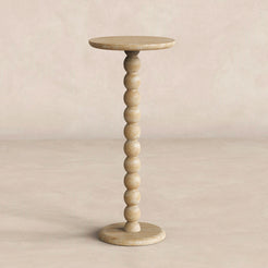 RoundBall Travertine Marble Cocktail Table