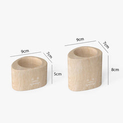 OIXDESIGN SwanEgg Candle Holders, Italian Classico Travertine, Dimension Diagram