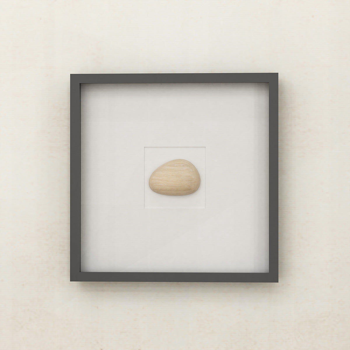 OIXDESIGN SwanEgg Wall Decor, Italian Classico Travertine, Front View