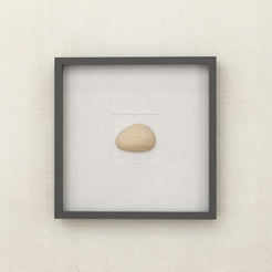 OIXDESIGN SwanEgg Wall Decor, Italian Classico Travertine, Front View