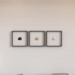 OIXDESIGN ZenPebble, Three Wall Decor, Front View-2