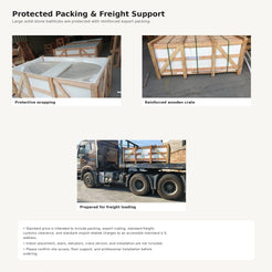 Avela marble bathtub, real protective packing and reinforced freight crate process