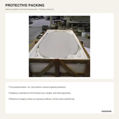 Heavy natural stone bathtub protective packing reference