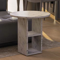 Marble Nook Side Table made of Italian Carrara marble