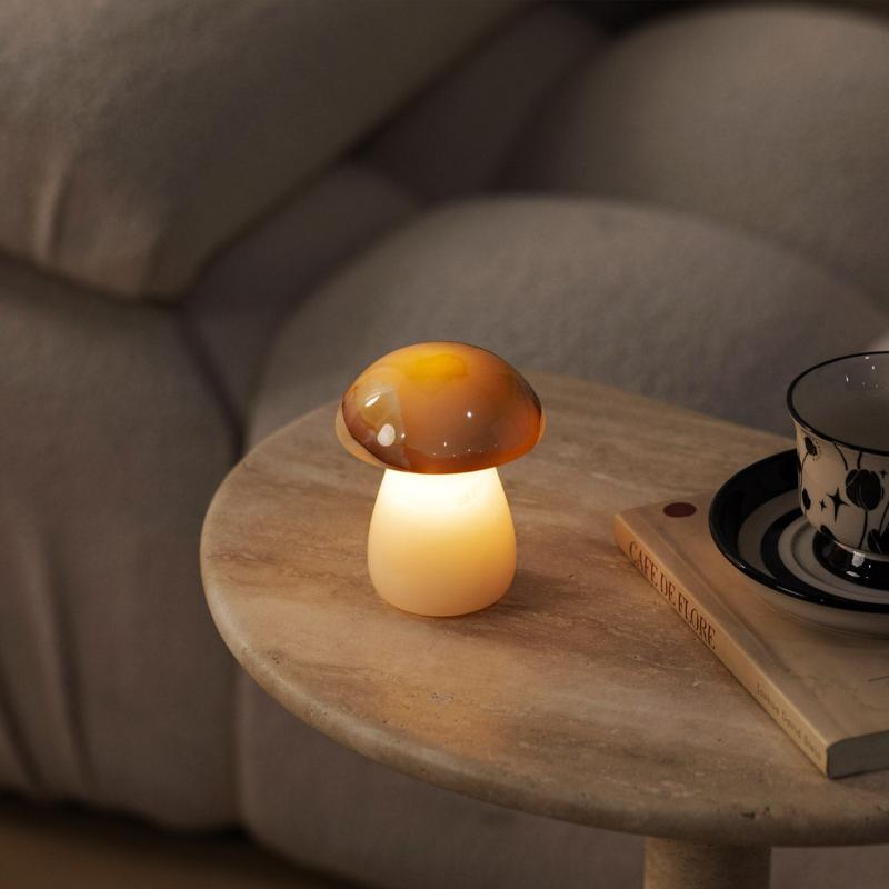 Elegant Onyx Mushroom Lamp for Table Decor