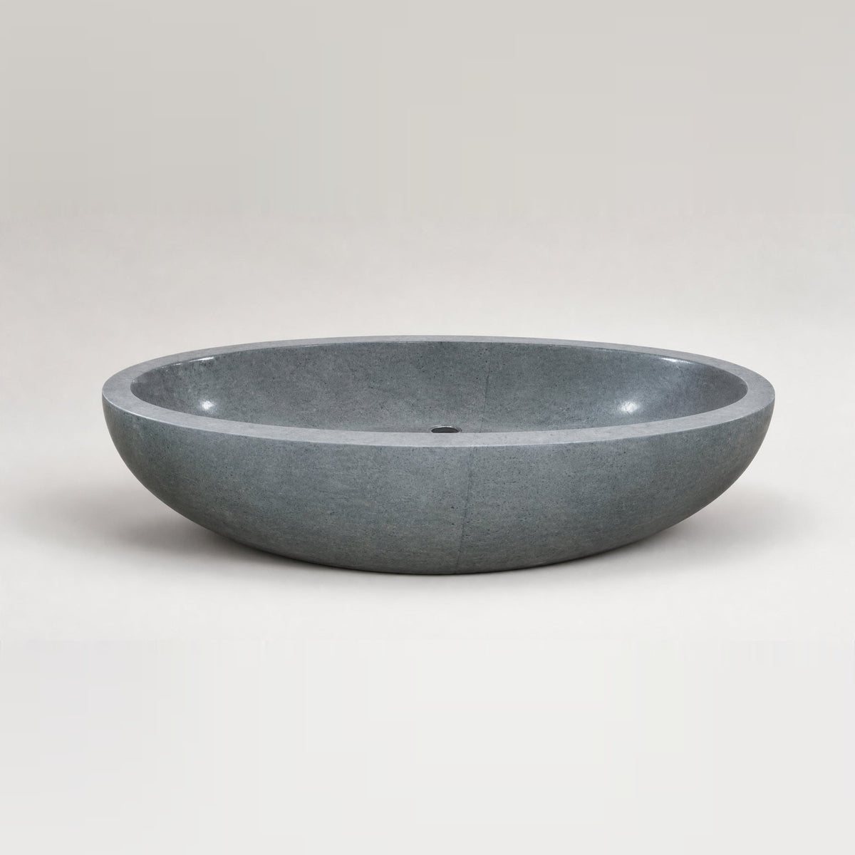 Nerida BT-003A Blue-Gray Granite bathtub, complete studio product view 3; original silhouette and finish preserved