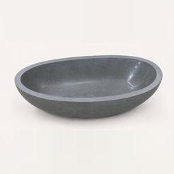 Nerida BT-003A Blue-Gray Granite bathtub, complete studio product view 4; original silhouette and finish preserved
