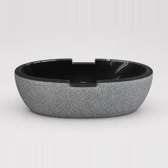 Noctira BT-061A Absolute Black Granite complete lower front-profile studio visualization preserving the original silhouette
