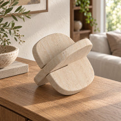 SquareSoft Marble Decor, Italian Classico Travertine, single configuration in a warm naturally lit oak interior