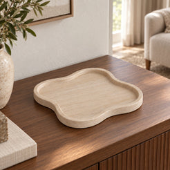 LakeMist Decorative Tray, Lifestyle view 2 in warm natural light