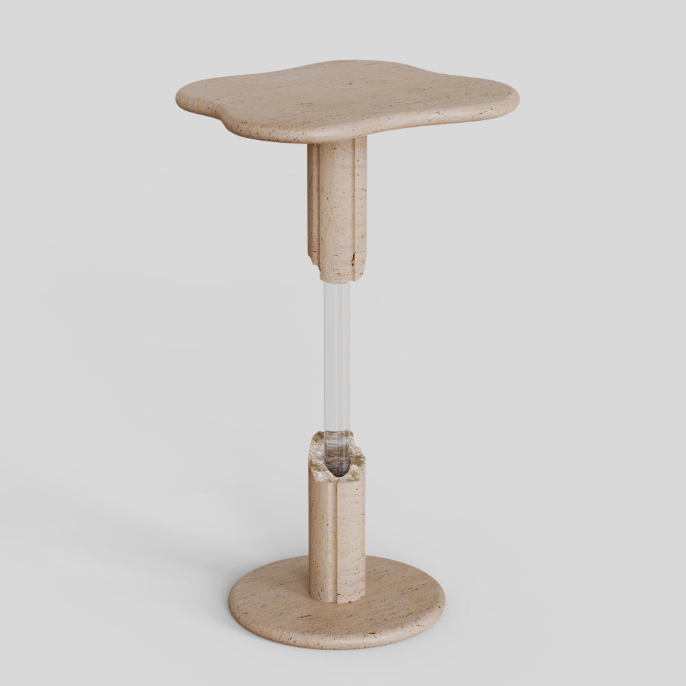 AeroCloud Travertine Bistro Cocktail Table