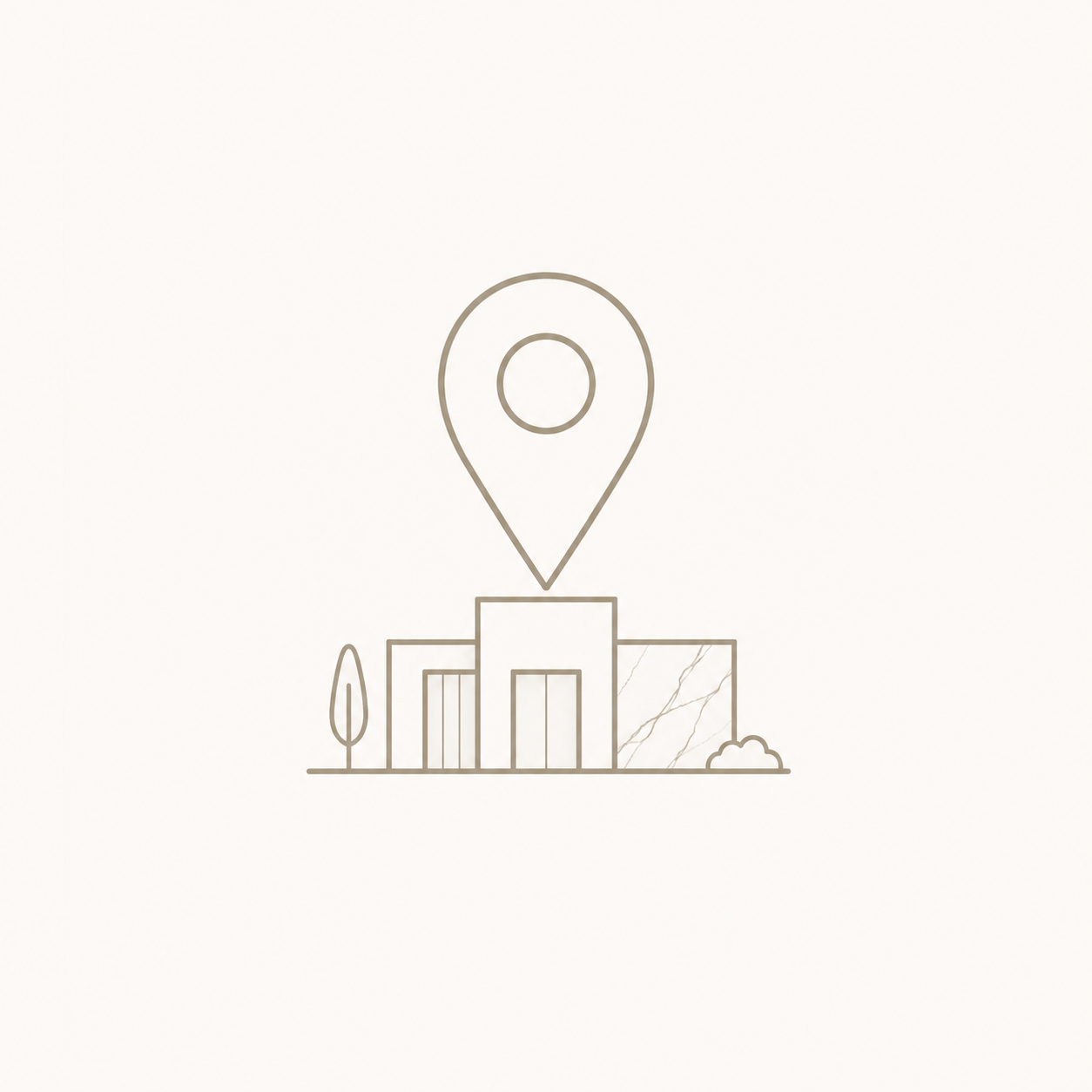 Minimal location marker icon representing the OIXDESIGN company address.