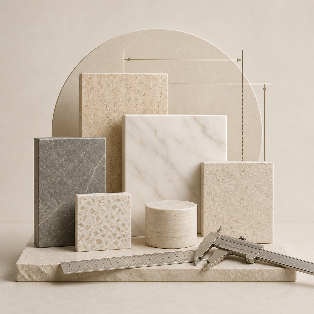 OIXDESIGN custom natural stone sizes materials and design planning