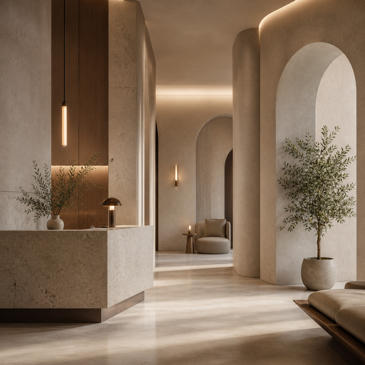OIXDESIGN for designers resource image featuring refined natural stone interior ambiance