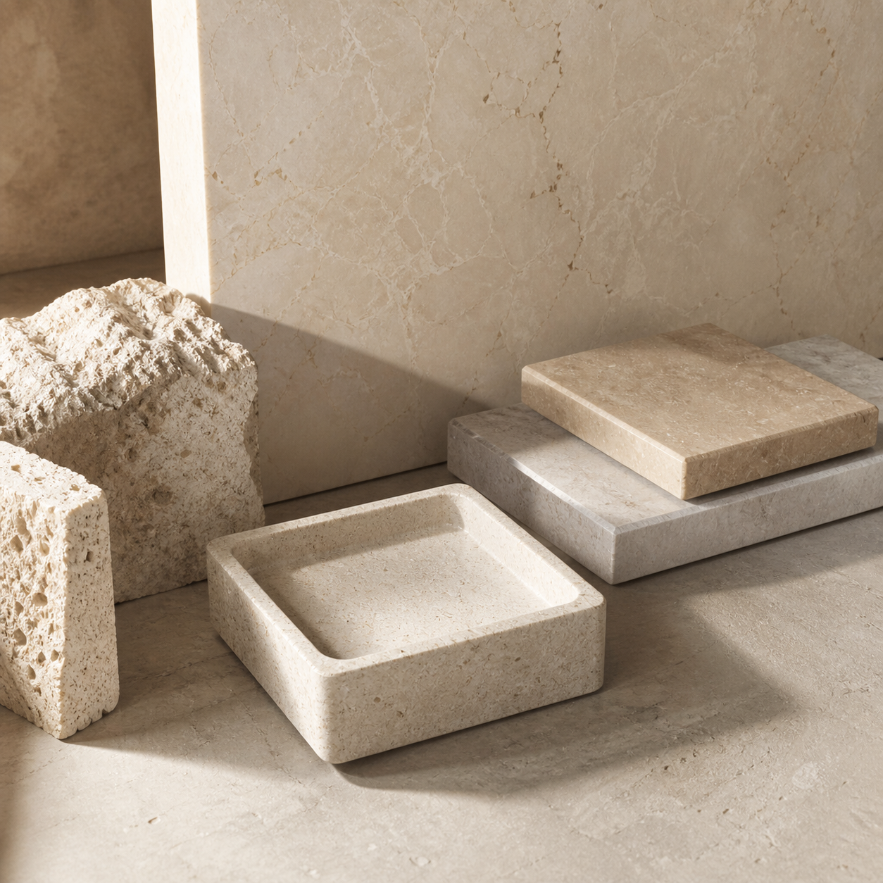 A natural stone slab representing pure natural stone
