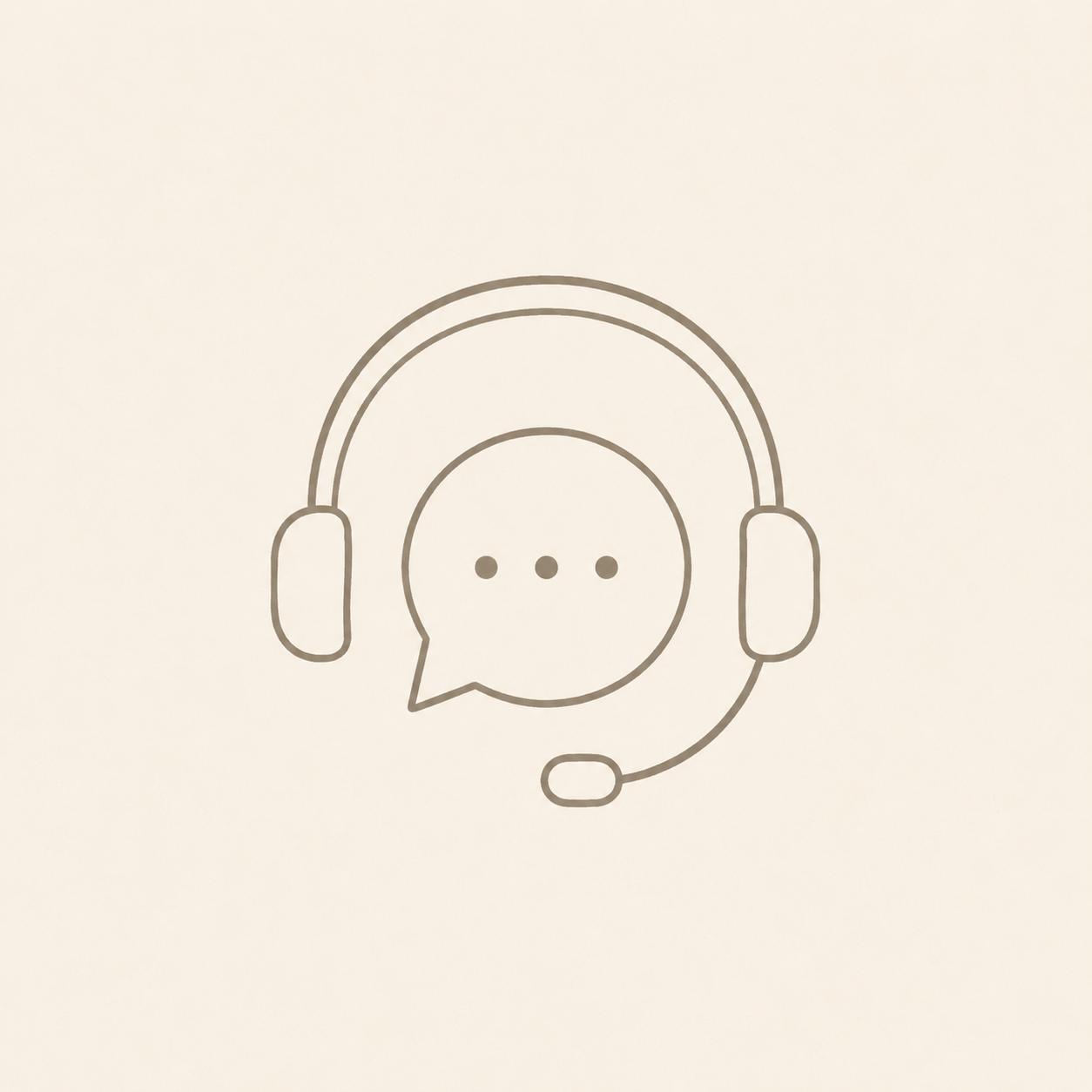 Minimal live chat icon representing live chat support for OIXDESIGN.