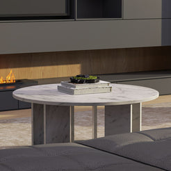 Close-up of marble veining and stone craftsmanship