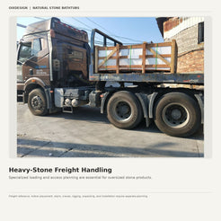 Reinforced natural stone bathtub crate being handled for heavy freight transport