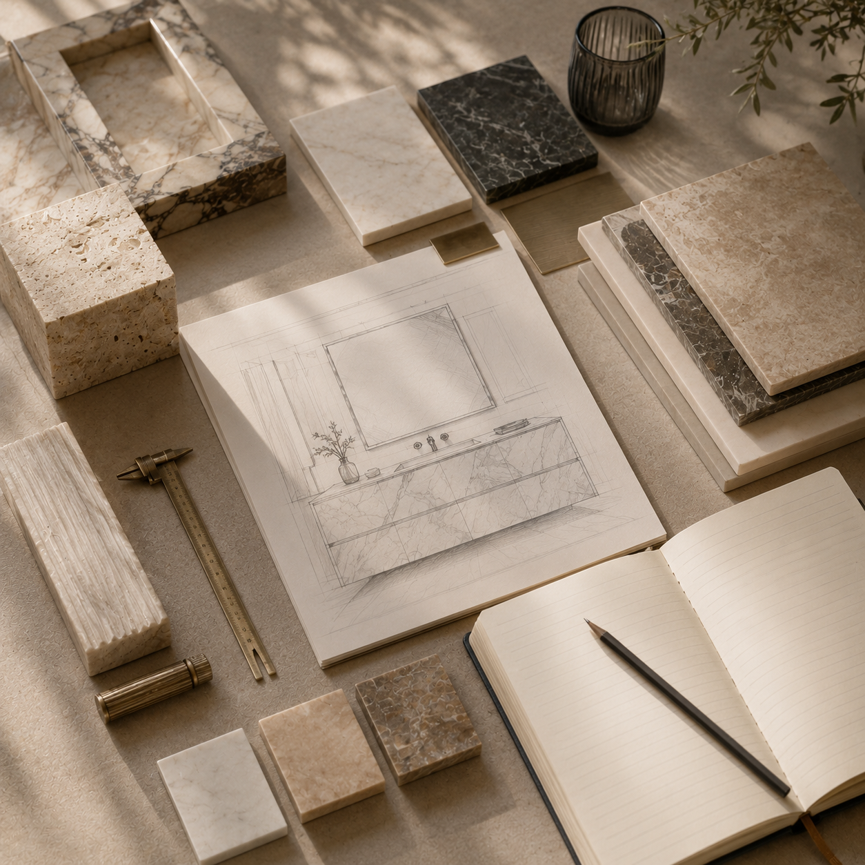 Natural stone project planning and trade support by OIXDESIGN