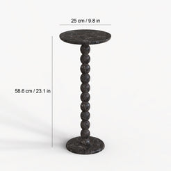 OIXDESIGN RoundBall black marble cocktail table standard and custom size dimensions in cm and inches