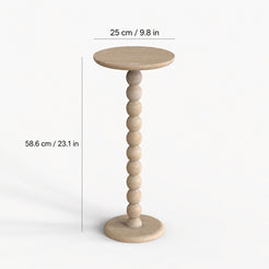 OIXDESIGN RoundBall travertine cocktail table standard and custom size dimensions in cm and inches