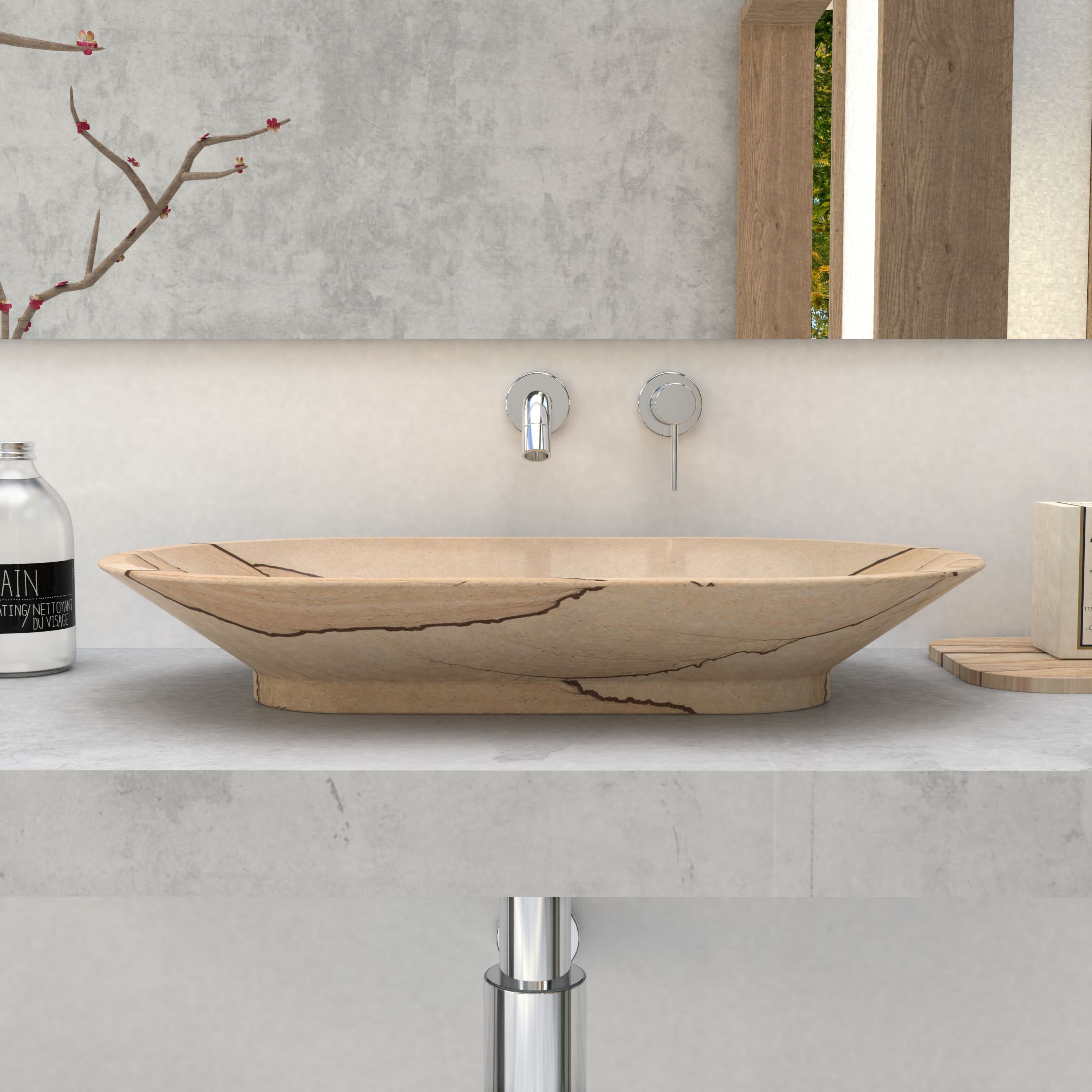 Selia Oval Sandstone Vessel Sink
