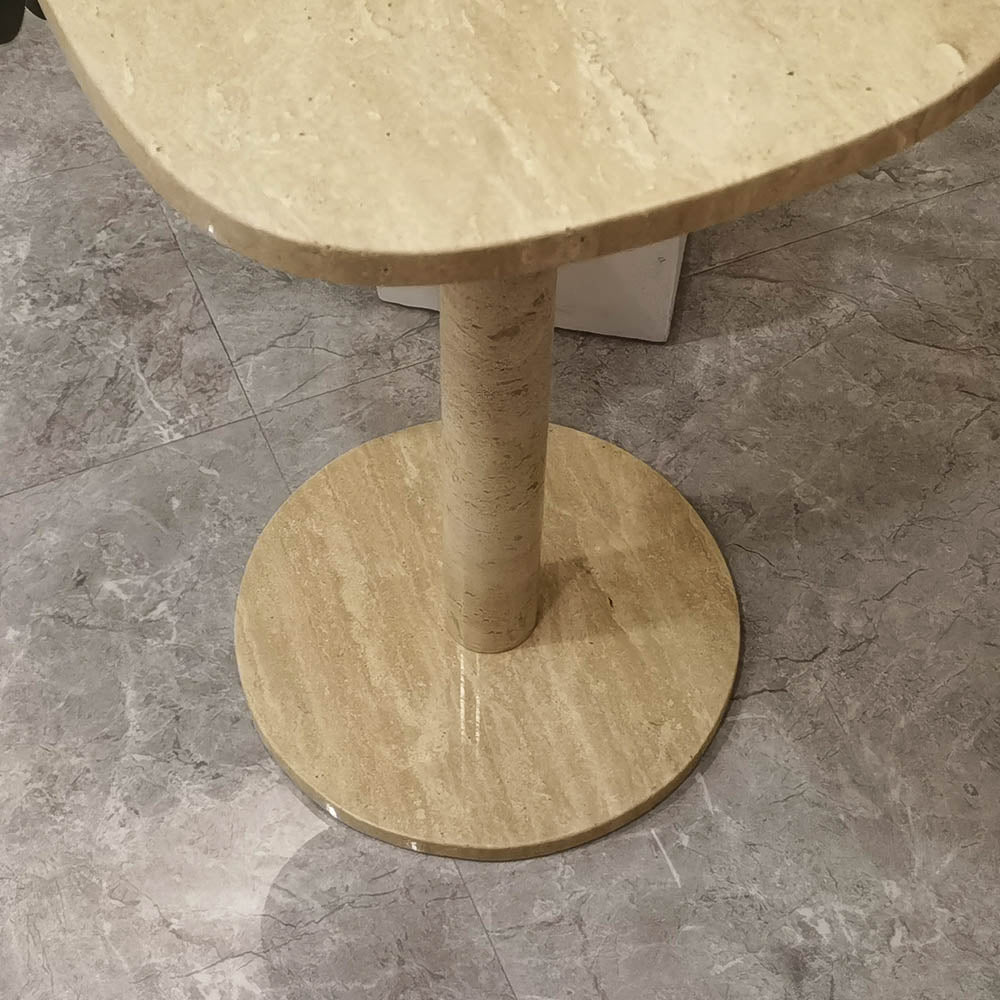 SquareSoft Brown Marble side Table Bottom