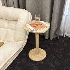 SquareSoft Brown Marble side Table for living rooms