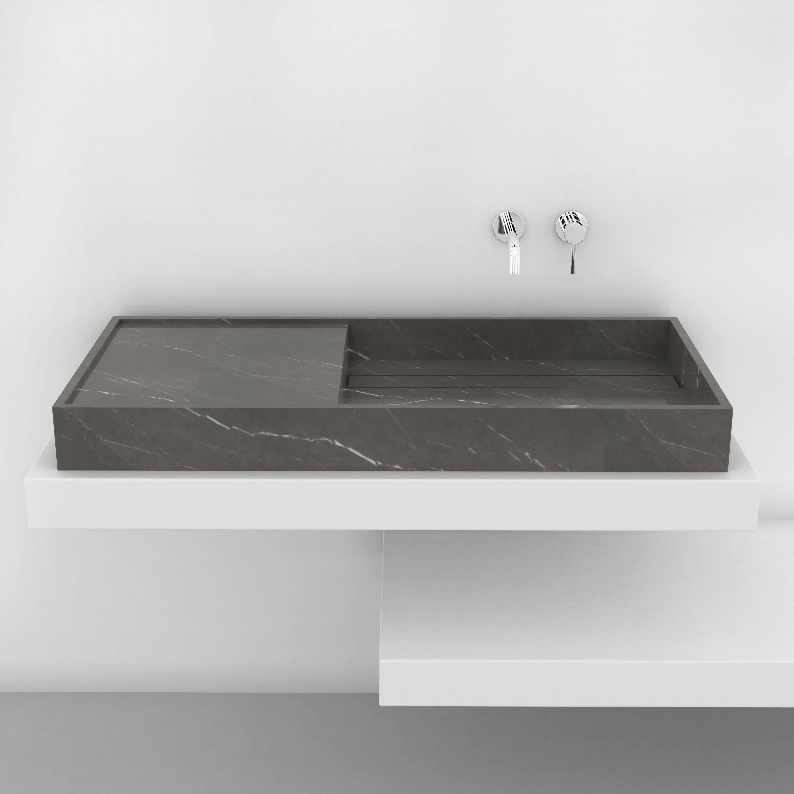 Tavira Integrated Perlato Marble Basin