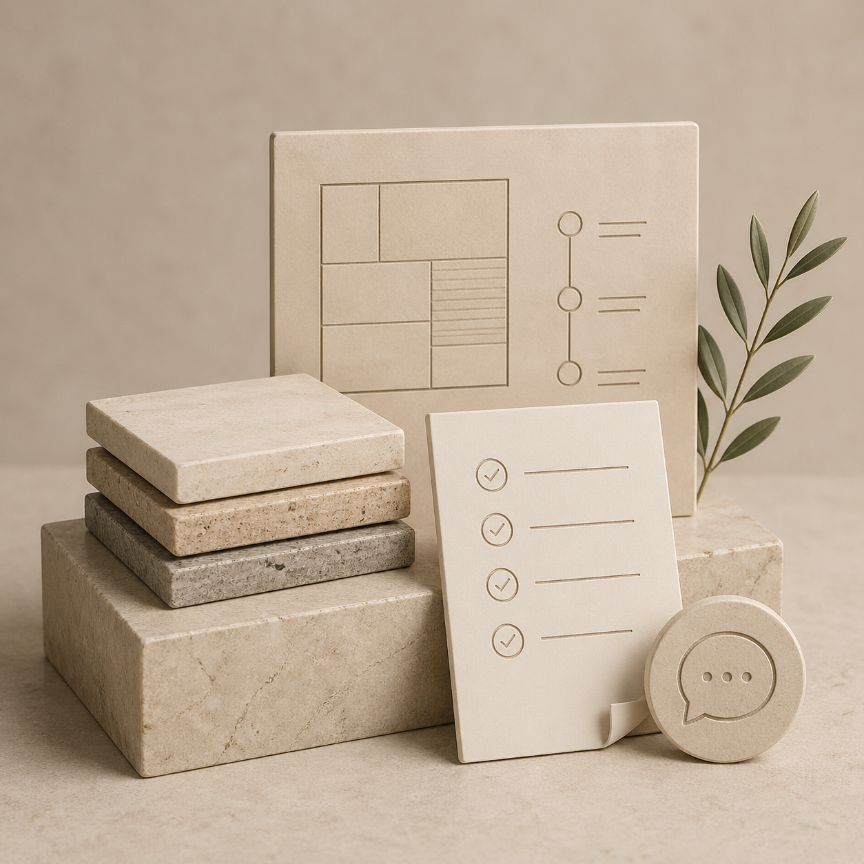 OIXDESIGN trade and project order support for custom natural stone pieces